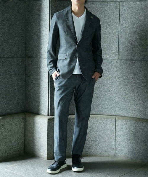 MEN'S BIGI(メンズビギ)の「【ACTIVE TAILOR/アクティブテイラー】シルケットスムースVネックTシャツ<接触冷感 / UVカット>(Tシャツ/カットソー・メンズ・グレー/ブラック/ホワイト/ネイビー・02/03/04/01)」の15枚目の写真