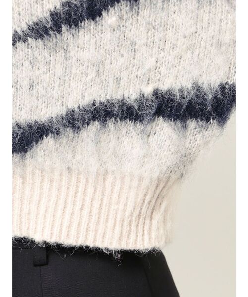 EMODA(エモダ)の「アートゼブラカラーニット(ニット/セーター・レディース・グレー/アイボリー/ブラウン・FREE)」の9枚目の写真