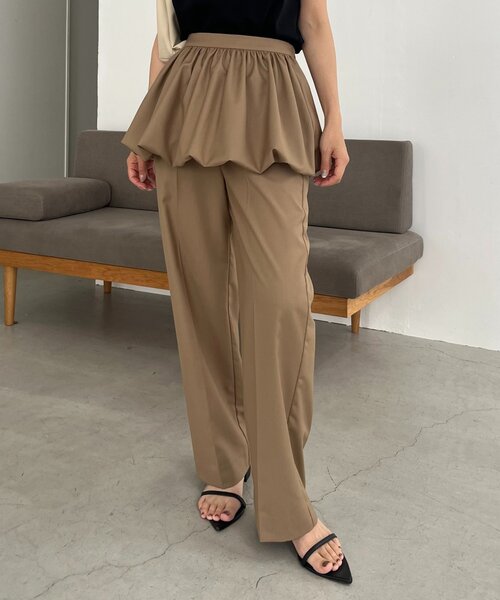 CAPRICIEUX LE'MAGE（カプリシューレマージュ）の「【2WAY/バルーン取り外し可】バルーンSETパンツ（その他パンツ・レディース・ベージュ/ブラック/グレー・38/36）」の3枚目の写真