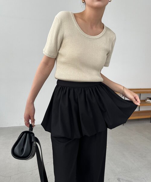 CAPRICIEUX LE'MAGE（カプリシューレマージュ）の「【2WAY/バルーン取り外し可】バルーンSETパンツ（その他パンツ・レディース・ベージュ/ブラック/グレー・38/36）」の5枚目の写真