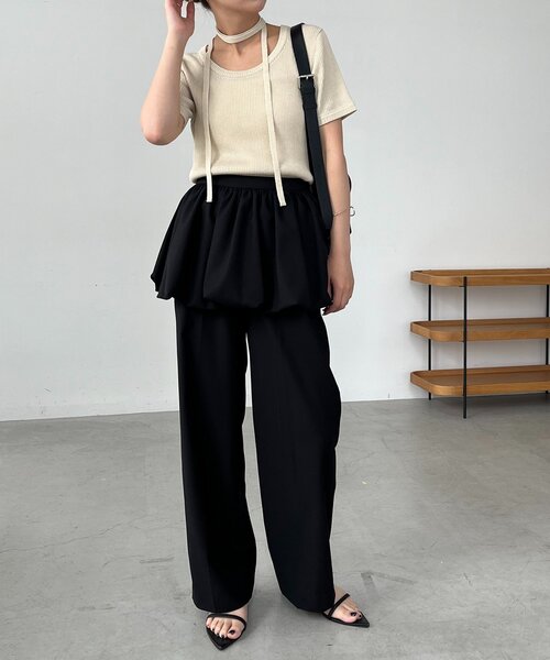 CAPRICIEUX LE'MAGE（カプリシューレマージュ）の「【2WAY/バルーン取り外し可】バルーンSETパンツ（その他パンツ・レディース・ベージュ/ブラック/グレー・38/36）」の6枚目の写真