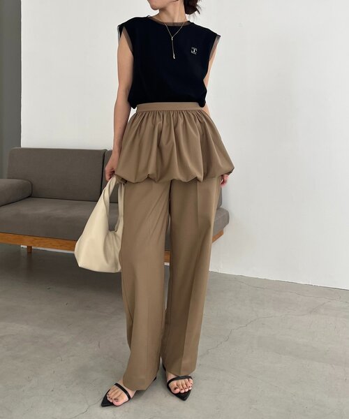 CAPRICIEUX LE'MAGE（カプリシューレマージュ）の「【2WAY/バルーン取り外し可】バルーンSETパンツ（その他パンツ・レディース・ベージュ/ブラック/グレー・38/36）」の14枚目の写真