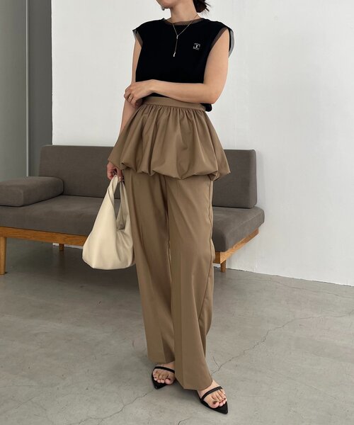 CAPRICIEUX LE'MAGE（カプリシューレマージュ）の「【2WAY/バルーン取り外し可】バルーンSETパンツ（その他パンツ・レディース・ベージュ/ブラック/グレー・38/36）」の19枚目の写真