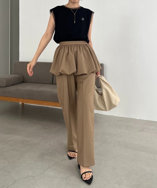 CAPRICIEUX LE'MAGE（カプリシューレマージュ）の「【2WAY/バルーン取り外し可】バルーンSETパンツ（その他パンツ・レディース・ベージュ/ブラック/グレー・38/36）」の21枚目の写真