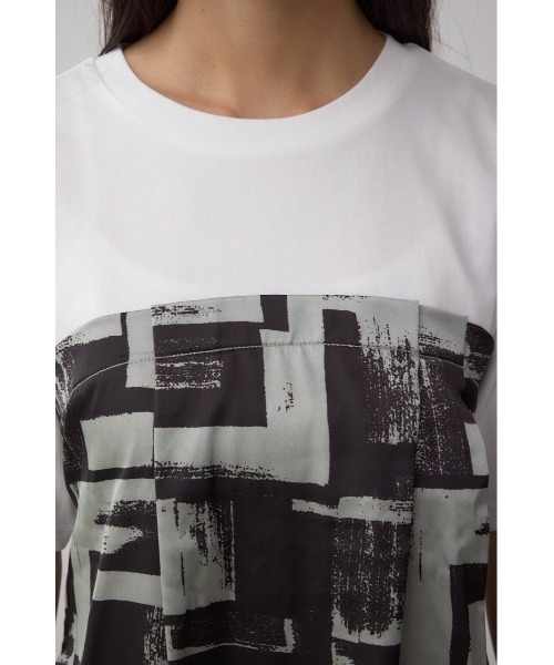 AZUL by moussy(アズールバイマウジー)の「スカーフドッキングトップス(Tシャツ/カットソー・レディース・グレー/ホワイト/ブラウン・FREE)」の22枚目の写真