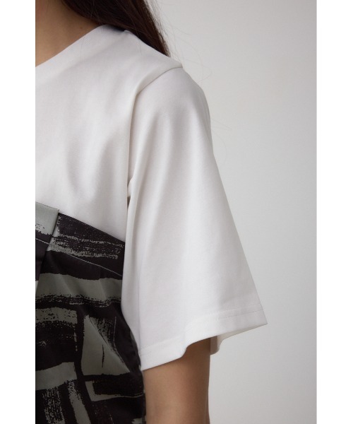 AZUL by moussy(アズールバイマウジー)の「スカーフドッキングトップス(Tシャツ/カットソー・レディース・グレー/ホワイト/ブラウン・FREE)」の20枚目の写真