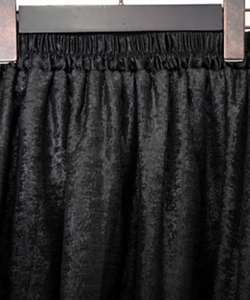 STYLEBLOCK（スタイルブロック）の「シャイニーサテンギャザーマキシスカート（スカート・レディース・シルバー/ゴールド/ブラック・M）」の7枚目の写真