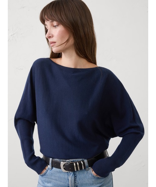 BANANA REPUBLIC FACTORY STORE（バナナリパブリック ファクトリーストア）の「BANANA REPUBLIC FACTORY STORE　　メリノウール ボートネックセーター（ニット/セーター・レディース・ホワイト/ネイビー/ワイン/ブラック・M/S/XS/L）」の3枚目の写真