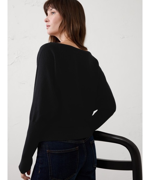 BANANA REPUBLIC FACTORY STORE（バナナリパブリック ファクトリーストア）の「BANANA REPUBLIC FACTORY STORE　　メリノウール ボートネックセーター（ニット/セーター・レディース・ホワイト/ネイビー/ワイン/ブラック・M/S/XS/L）」の8枚目の写真