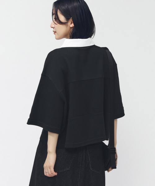 NIKE(ナイキ)の「ナイキ NIKE ナイキ NSW ストリート S/S ポロ(ポロシャツ・レディース・ブラック×ブラック/ネイビー/ホワイト×グリーン・M/L)」の5枚目の写真