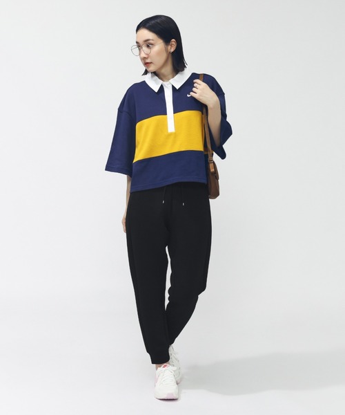 NIKE(ナイキ)の「ナイキ NIKE ナイキ NSW ストリート S/S ポロ(ポロシャツ・レディース・ブラック×ブラック/ネイビー/ホワイト×グリーン・M/L)」の14枚目の写真