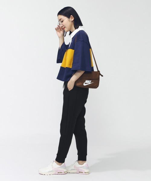 NIKE(ナイキ)の「ナイキ NIKE ナイキ NSW ストリート S/S ポロ(ポロシャツ・レディース・ブラック×ブラック/ネイビー/ホワイト×グリーン・M/L)」の15枚目の写真