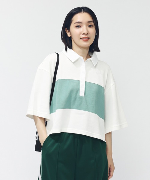 NIKE(ナイキ)の「ナイキ NIKE ナイキ NSW ストリート S/S ポロ(ポロシャツ・レディース・ブラック×ブラック/ネイビー/ホワイト×グリーン・M/L)」の20枚目の写真