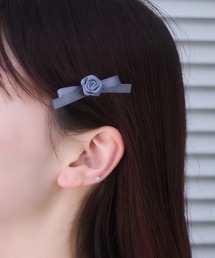 mellowneon（メロウネオン）の「ローズリボンヘアクリップ/右（バレッタ/ヘアクリップ）」