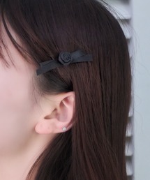 mellowneon（メロウネオン）の「ローズリボンヘアクリップ/右（バレッタ/ヘアクリップ）」