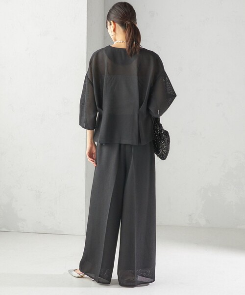 セール】troisiemeCHACO:〈洗濯機可能〉メッシュ ワイド パンツ