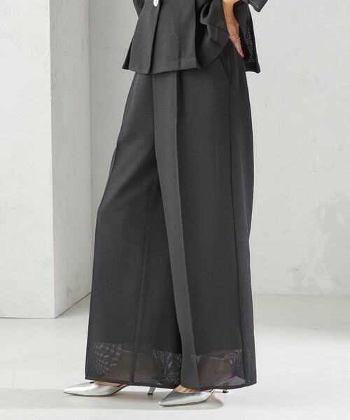 セール】troisiemeCHACO:〈洗濯機可能〉メッシュ ワイド パンツ