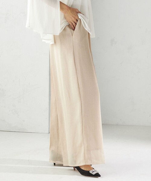 セール】troisiemeCHACO:〈洗濯機可能〉メッシュ ワイド パンツ