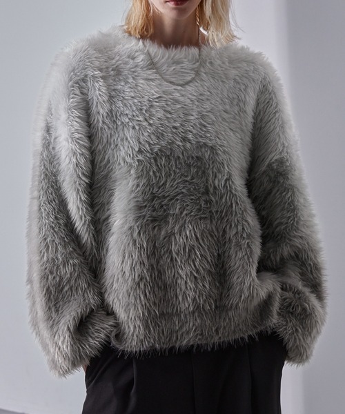 Loose/ルース（ルース）の「プラッシュシャギーニット/グラデーション