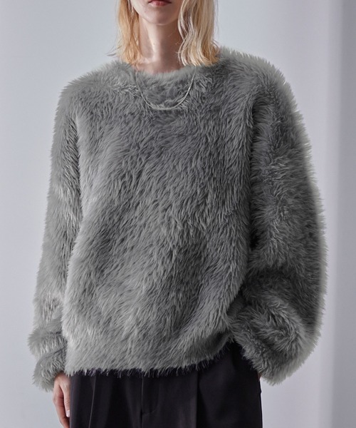 セール】プラッシュシャギーニット/グラデーション/ボーダー（ニット