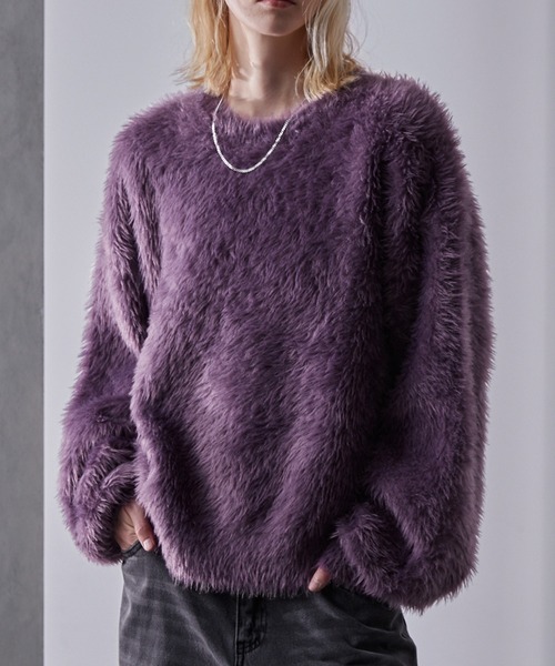 Loose/ルース（ルース）の「プラッシュシャギーニット/グラデーション