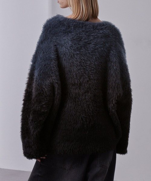 セール】プラッシュシャギーニット/グラデーション/ボーダー（ニット