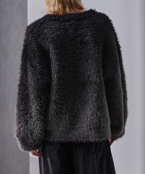 プラッシュシャギーニット/グラデーション/ボーダー（ニット/セーター