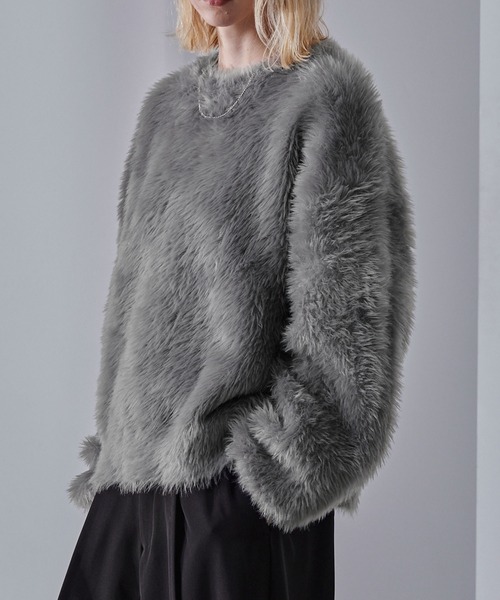 セール】プラッシュシャギーニット/グラデーション/ボーダー（ニット