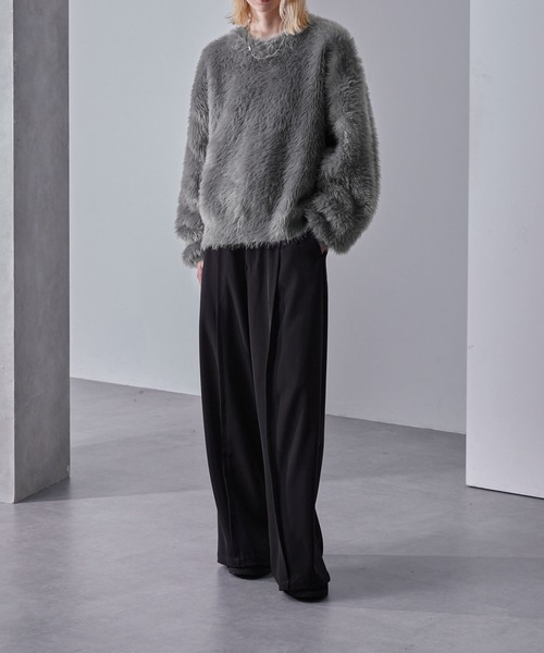 セール】プラッシュシャギーニット/グラデーション/ボーダー（ニット