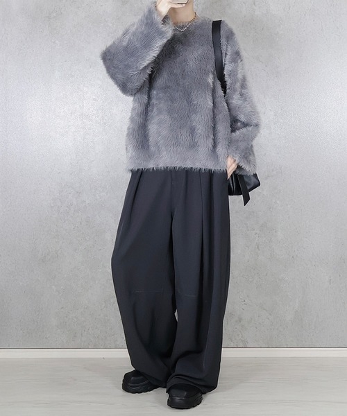 プラッシュシャギーニット/グラデーション/ボーダー（ニット/セーター