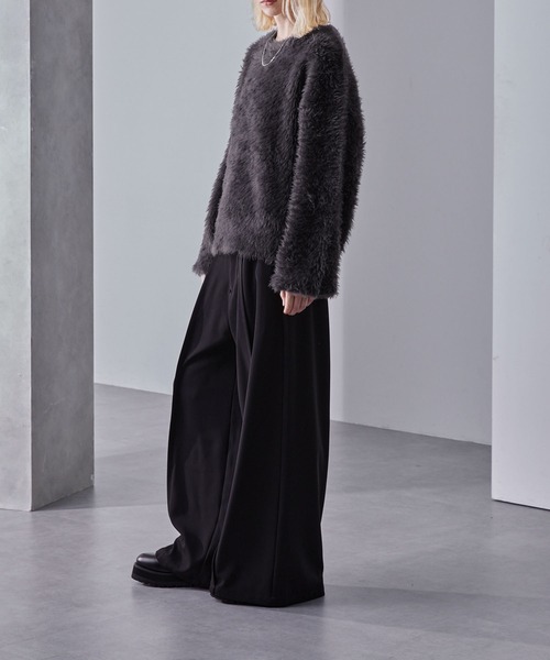 プラッシュシャギーニット/グラデーション/ボーダー（ニット/セーター