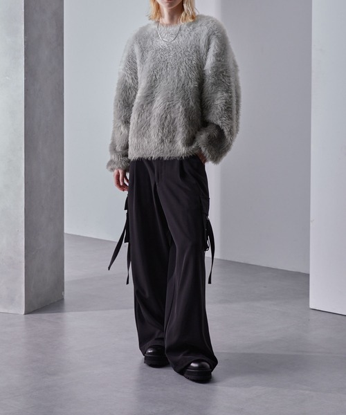 LOOSEプラッシュシャギーニット/グラデーション/ボーダー プラッシュシャギーニット/グラデーション/ボーダー（ニット/セーター