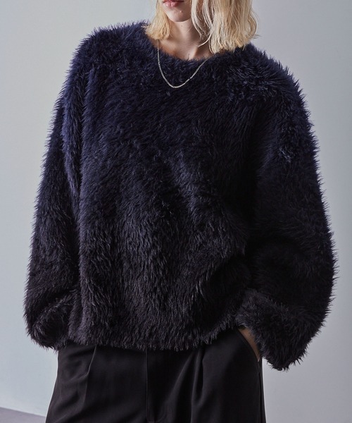 セール】プラッシュシャギーニット/グラデーション/ボーダー（ニット