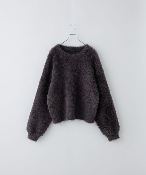 Loose/ルース(ルース)の「プラッシュシャギーニット/グラデーション/ボーダー(ニット/セーター・メンズ・グレー系/ブラック系1/ダークグレー/ブラック系/ブルー系/レッドパープル/グレー/パープル系/ブラック/ブルー系1・XS/S/M/L)」の12枚目の写真