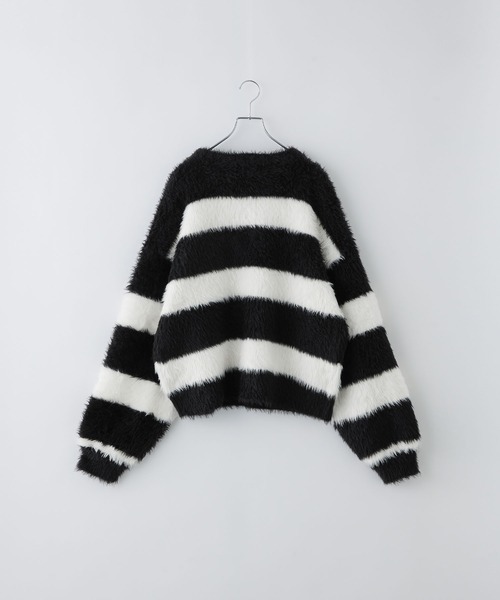 プラッシュシャギーニット/グラデーション/ボーダー（ニット/セーター