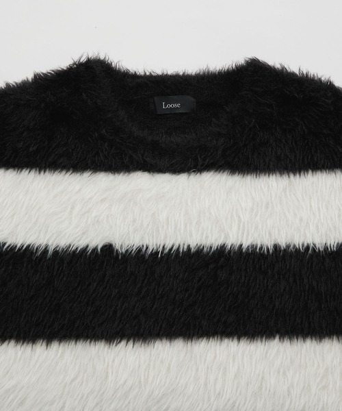 プラッシュシャギーニット/グラデーション/ボーダー（ニット/セーター