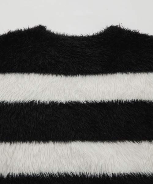 Loose/ルース(ルース)の「プラッシュシャギーニット/グラデーション/ボーダー(ニット/セーター・メンズ・グレー系/ブラック系1/ダークグレー/ブラック系/ブルー系/レッドパープル/グレー/パープル系/ブラック/ブルー系1・XS/S/M/L)」の19枚目の写真