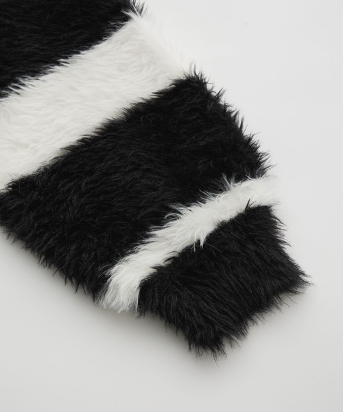 Loose/ルース(ルース)の「プラッシュシャギーニット/グラデーション/ボーダー(ニット/セーター・メンズ・グレー系/ブラック系1/ダークグレー/ブラック系/ブルー系/レッドパープル/グレー/パープル系/ブラック/ブルー系1・XS/S/M/L)」の20枚目の写真