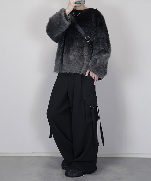 Loose/ルース（ルース）の「プラッシュシャギーニット/グラデーション