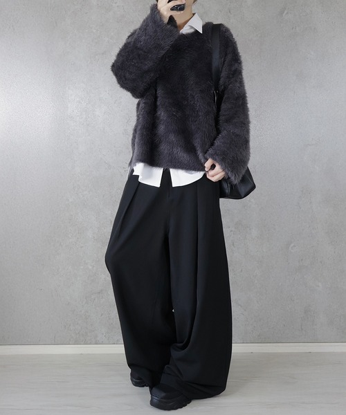 セール】プラッシュシャギーニット/グラデーション/ボーダー（ニット