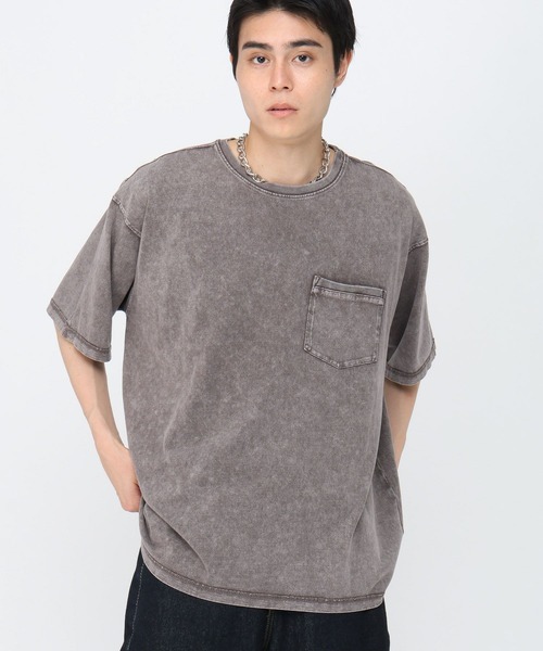 LAND MUSEUM(ランドミュージアム)の「LAND MUSEUM/ピグメントポケT(Tシャツ/カットソー・メンズ・グレー/ブラック・MEDIUM/LARGE)」の11枚目の写真