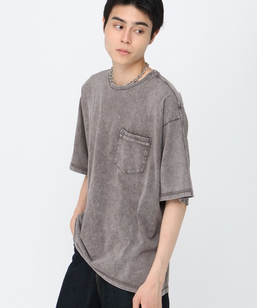 LAND MUSEUM(ランドミュージアム)の「LAND MUSEUM/ピグメントポケT(Tシャツ/カットソー・メンズ・グレー/ブラック・MEDIUM/LARGE)」の12枚目の写真