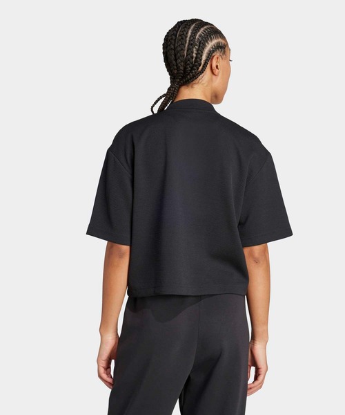 adidas（アディダス）の「ヨガモーション ワッフル 半袖Tシャツ / ヨガウェア / アディダス adidas（Tシャツ/カットソー・レディース・ブラック・LARGE/MEDIUM/X-LARGE/X-SMALL/XX-LARGE/SMALL）」の2枚目の写真