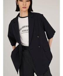 emmi（エミ）の「UVカットハーフスリーブジャケット（テーラードジャケット）」