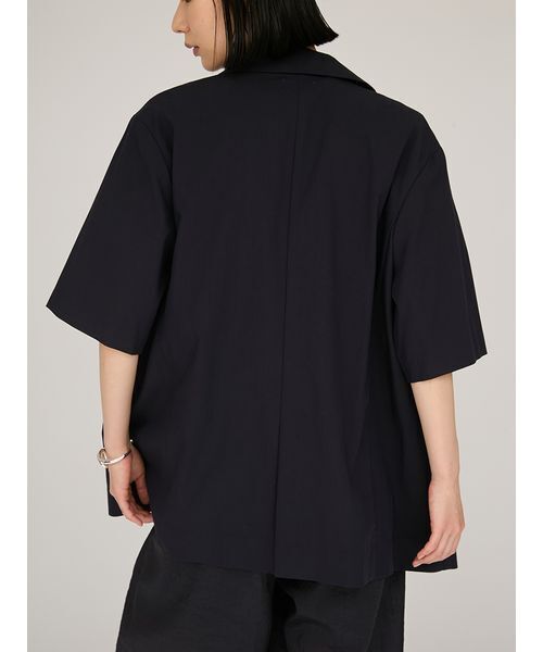 emmi（エミ）の「UVカットハーフスリーブジャケット（テーラードジャケット・レディース・ベージュ/ネイビー・0/1）」の5枚目の写真