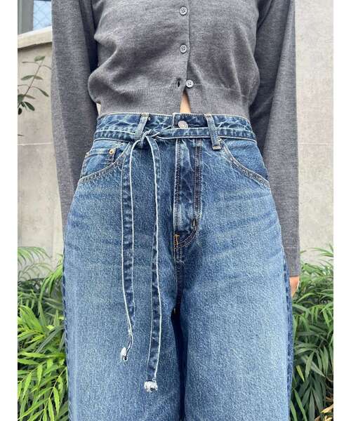 百田夏菜子コラボ】レースコンビルーズデニム（デニムパンツ