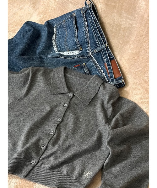 百田夏菜子コラボ】レースコンビルーズデニム（デニムパンツ