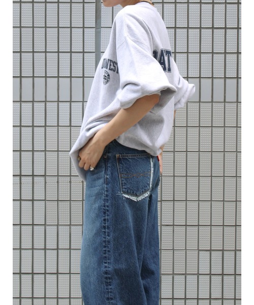 ungrid 【百田夏菜子コラボ】レースコンビルーズデニム 百田夏菜子コラボ】レースコンビルーズデニム（デニムパンツ