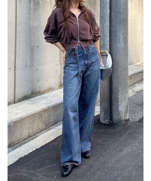 【百田夏菜子コラボ】レースコンビルーズデニム 百田夏菜子コラボ】レースコンビルーズデニム（デニムパンツ）｜Ungrid