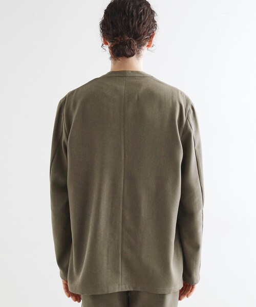 tk.TAKEO KIKUCHI（ティーケータケオキクチ）の「【セットアップ対応】ポリツイルノーカラージャケット（ノーカラージャケット・メンズ・チャコールグレー/ブラック/ブルーグリーン・02/03/04）」の18枚目の写真